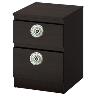 Set Of Ten Clear Cut Glass Drawer Knobs