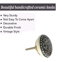 Load image into Gallery viewer, Set Of Eight Mix Design Printed Ceramic  Knobs
