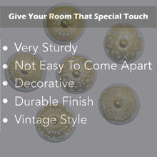 Load image into Gallery viewer, Golden Round Ceramic drawer Knob features
