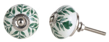 Carregar imagem no visualizador da galeria, Ceramic Garden Green Drawer Knob Set Of 12
