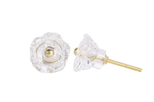 Load image into Gallery viewer, Set Of Six Transparent Rose Glass  Knobs
