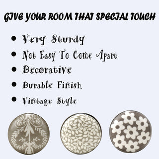 Flower Design Ceramic Knobs - Perilla Home
