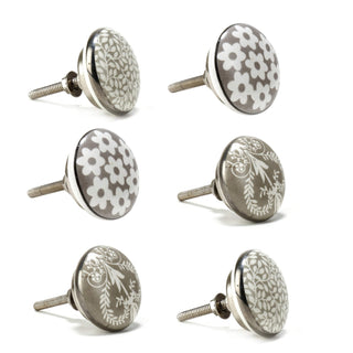 Flower Design Ceramic Knobs - Perilla Home