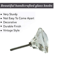 Carica l&#39;immagine nel visualizzatore di Gallery, Set Of Ten Clear Cut Glass Drawer Knobs
