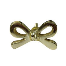 Load image into Gallery viewer, Set Of Six Brass bow ribbon Knobs
