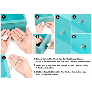 Set Of Six Lavender Blue Melon Glass Knobs ( Antique)