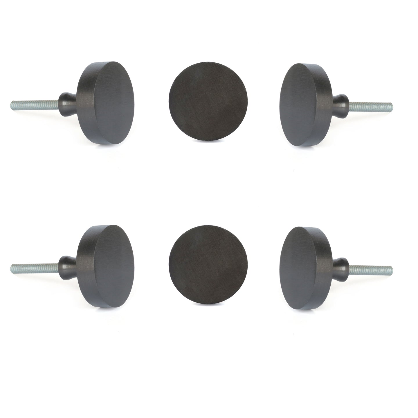 Black Jena Big metal knobs (set of 6 )