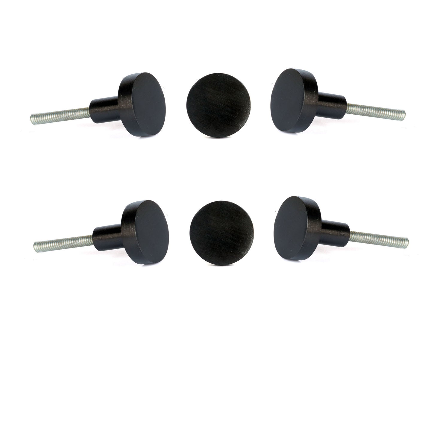 Black Jena small metal knobs (set of 6 )
