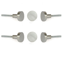 Cargar imagen en el visor de la galería, Silver Jena small metal knobs (set of 6 )
