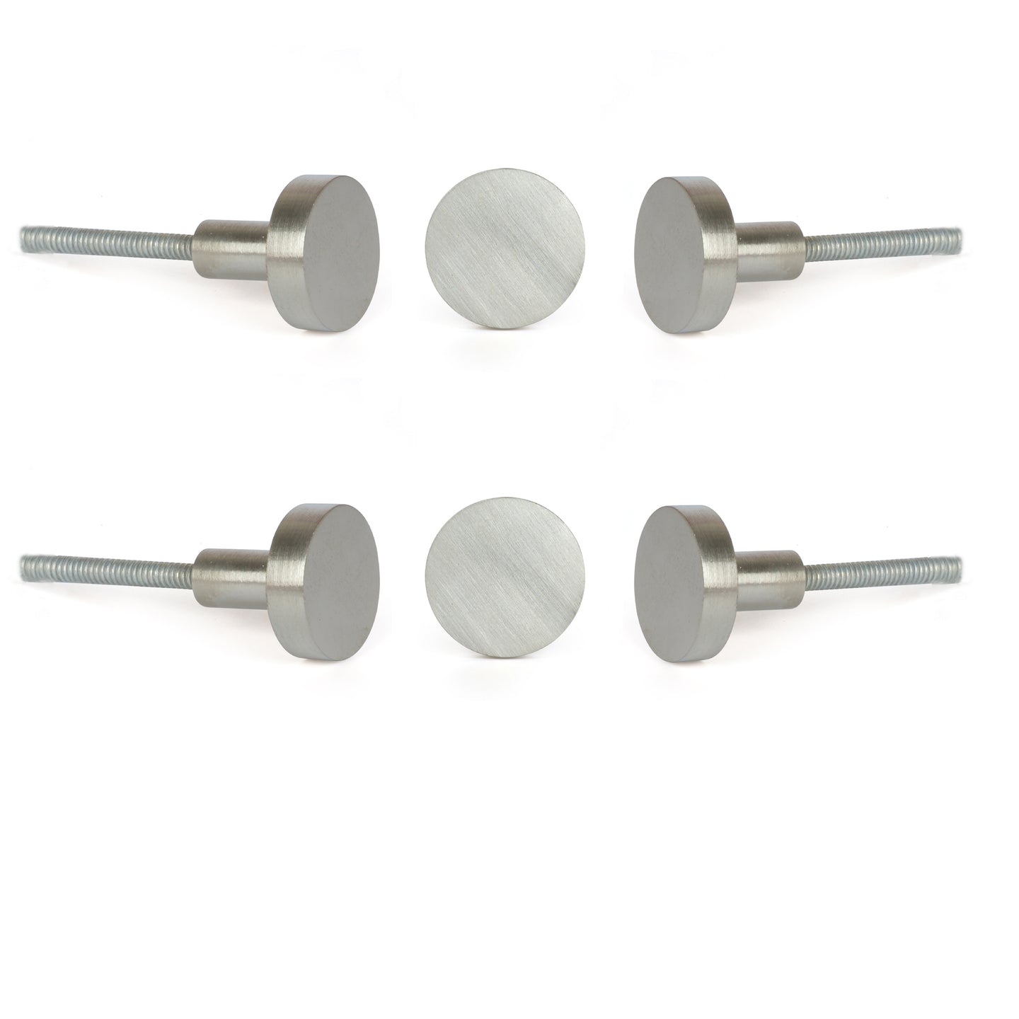Silver Jena small metal knobs (set of 6 )