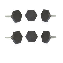 Load image into Gallery viewer, Black Lucca metal knobs (set of 6 )
