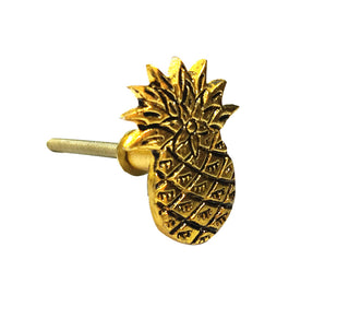 Set of 6 Gold Pineapple Knob