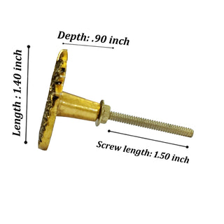 Set of 6 Gold Pineapple Knob