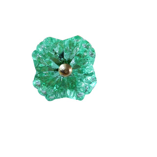 Glass Belle Knobs ( mint) Set of 6