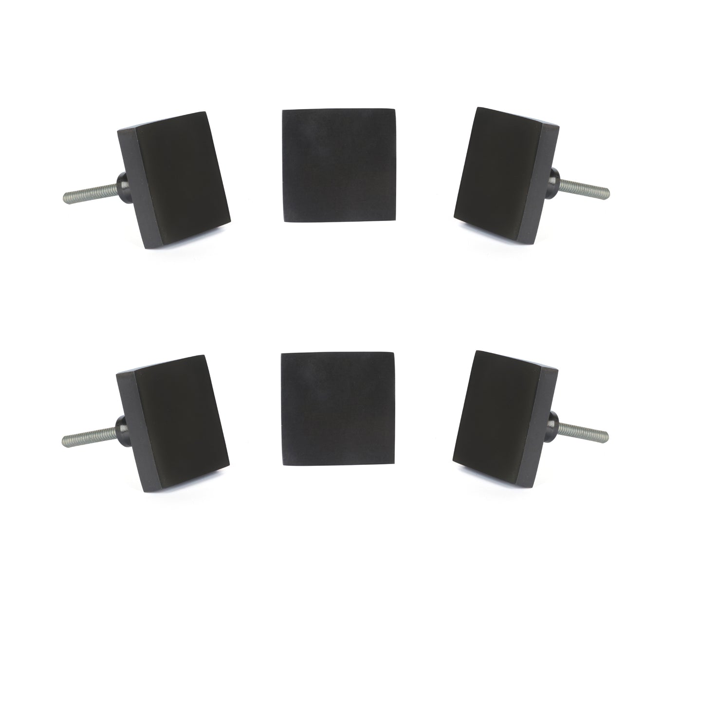 Black Pesaro metal knobs (set of 6 )