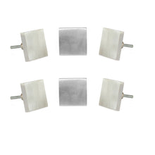 Carregar imagem no visualizador da galeria, Silver Pesaro metal knobs (set of 6 )
