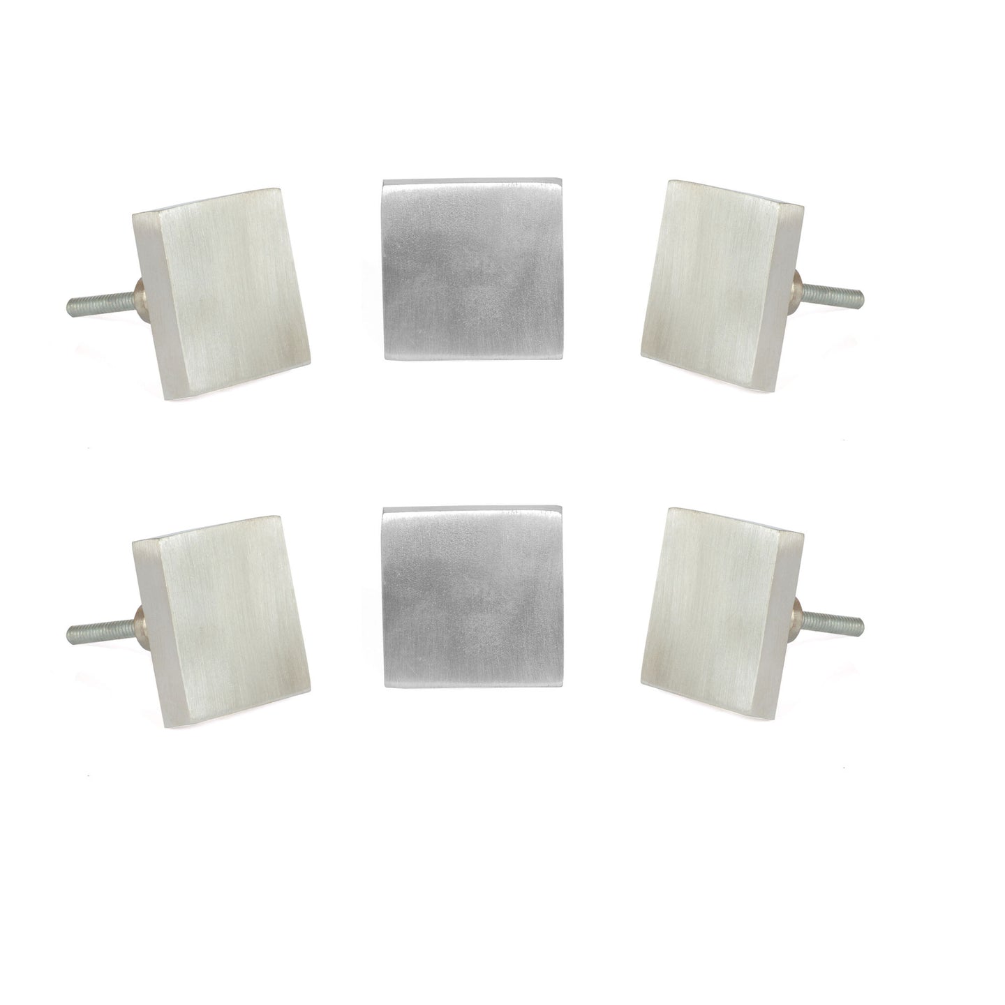Silver Pesaro metal knobs (set of 6 )