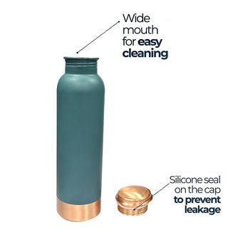 Copper Water Bottle 20.29 Oz (Pie Green)