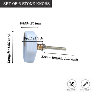 Polygon Marble knob ( set of 6)