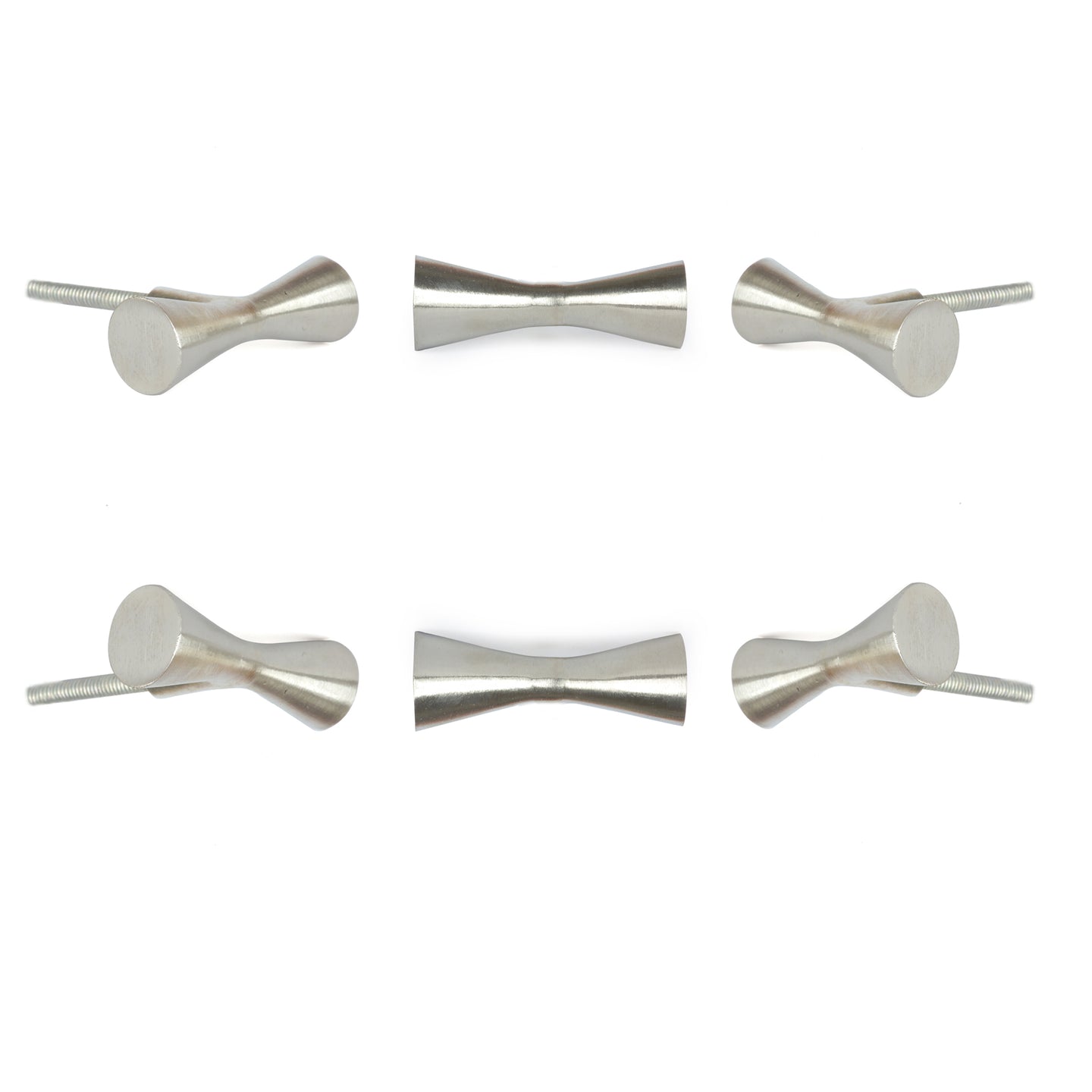 Silver Royan metal knobs (set of 6)