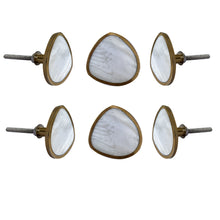 Carregar imagem no visualizador da galeria, Set Of Six Shiro Mather of pearls Knobs
