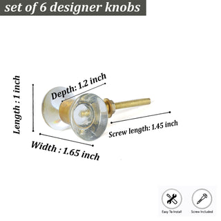 Shiva acrylic knobs (set of 6)