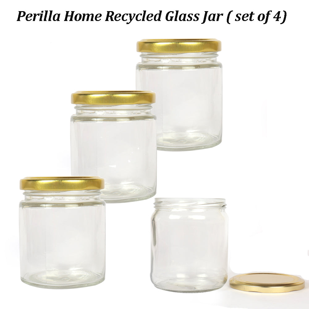Perilla home Recycled Glass Jar (set of 4)