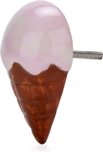 Carica l&#39;immagine nel visualizzatore di Gallery, Set of 6 Ceramic Knobs Decorative Ice Cream Shape Knobs
