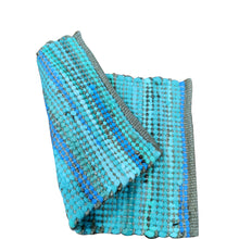 Cargar imagen en el visor de la galería, Perilla home Handmade Turquoise chindi Rug (24 x 36 inch)

