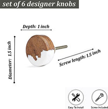 Load image into Gallery viewer, Set Of Six Wooden vienna brown knobs
