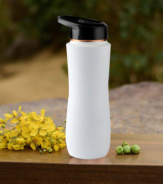 Copper Sipper Bottle (White)