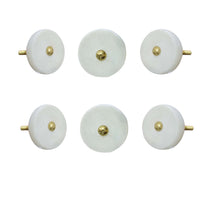 Load image into Gallery viewer, Tyre  white Stone Knobs set of 6

